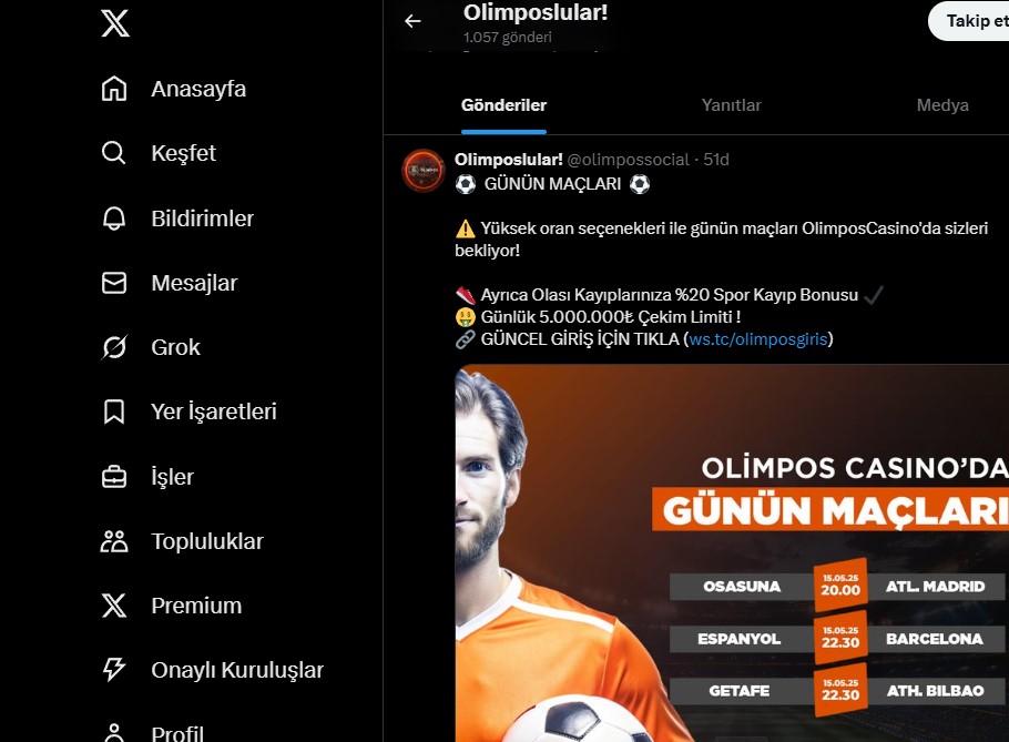 Olimposcasino Twitter